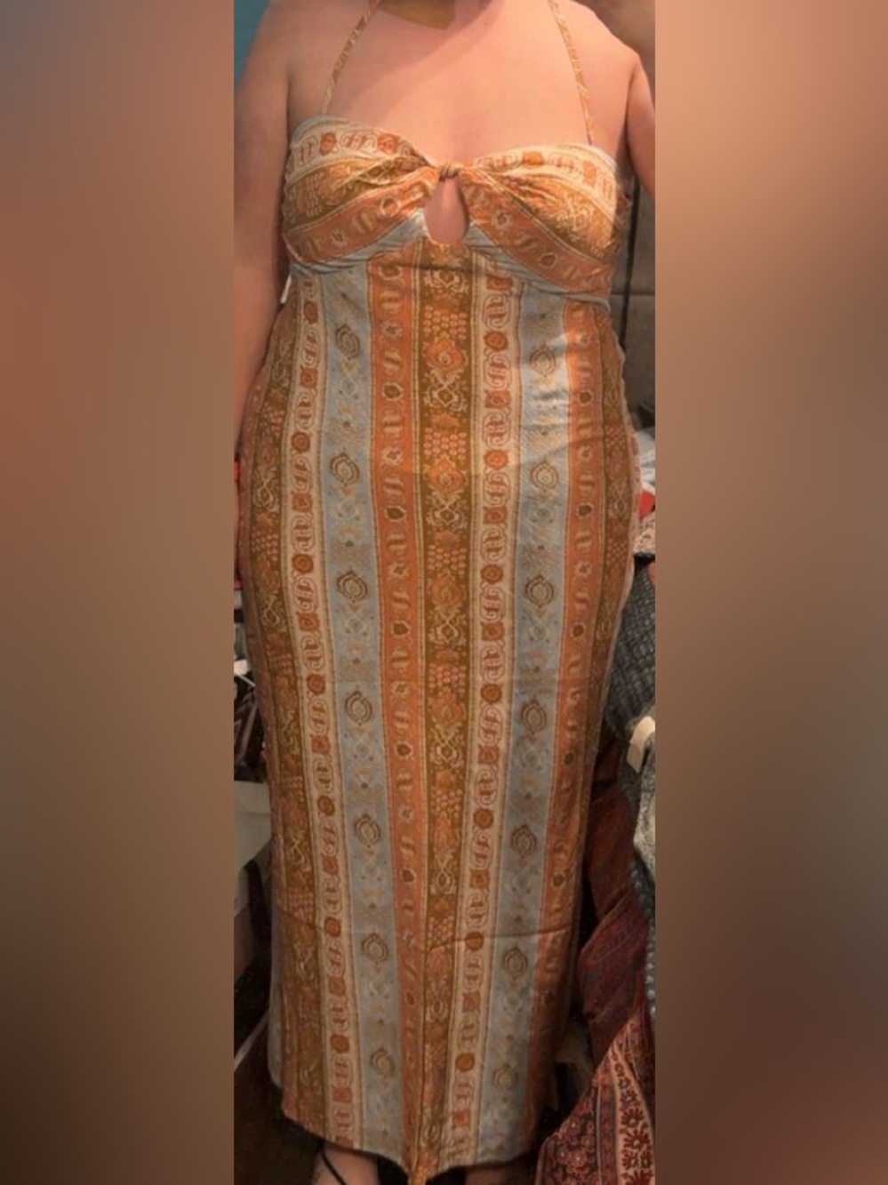 Abercrombie Strapless Knotted Maxi Dress